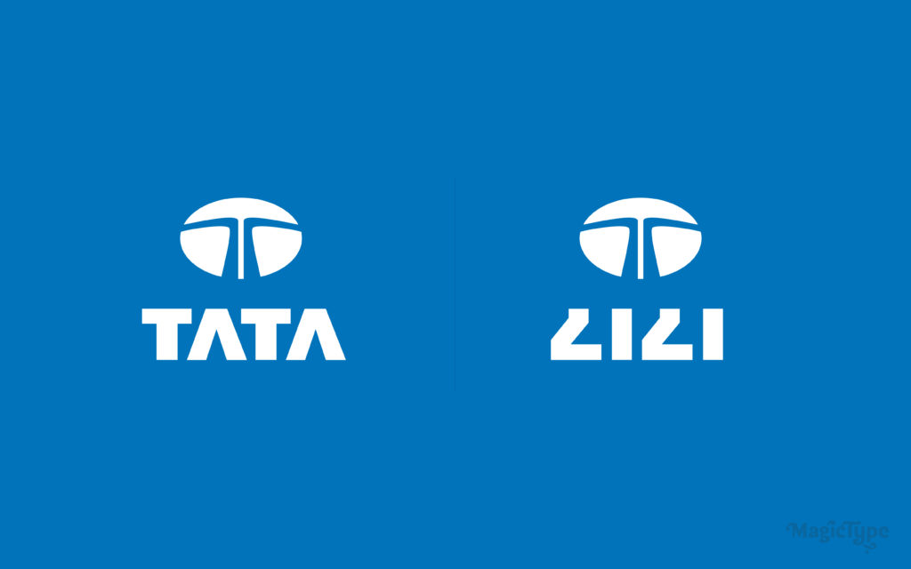 tata logo in Devanagari Hindi and Latin script
