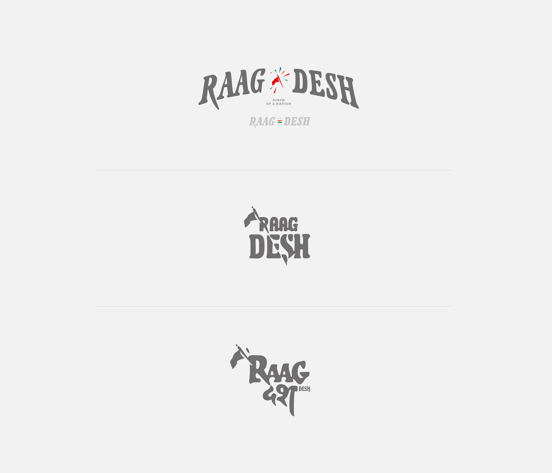 RaagDesh Bollywood Movie - Identity Design - Logotype process