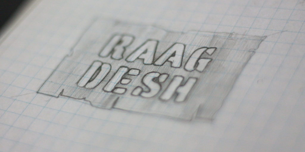 RaagDesh Bollywood Movie - Identity Design - Concept Drawing4
