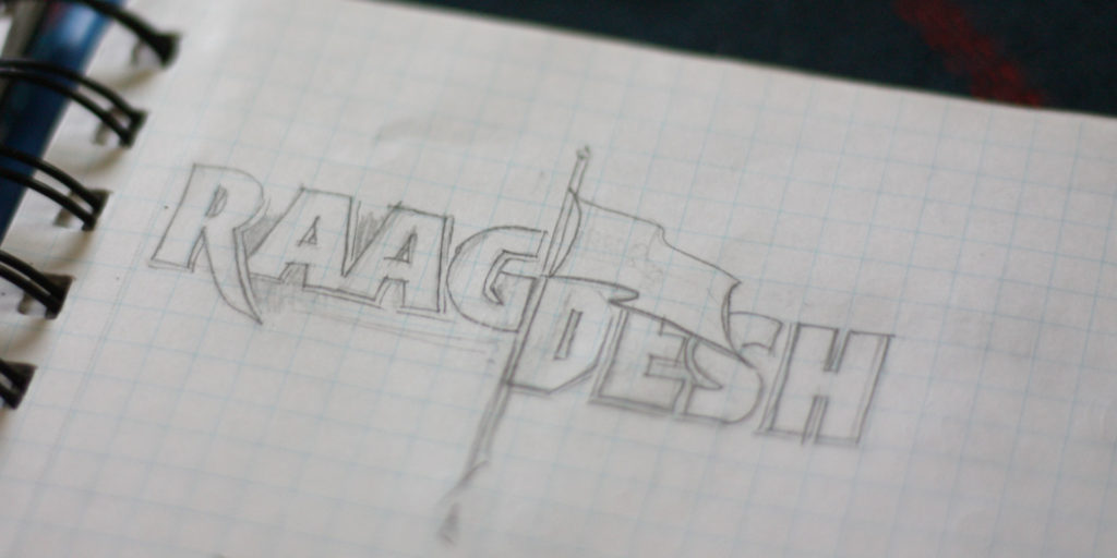 RaagDesh Bollywood Movie - Identity Design - Concept Drawing9