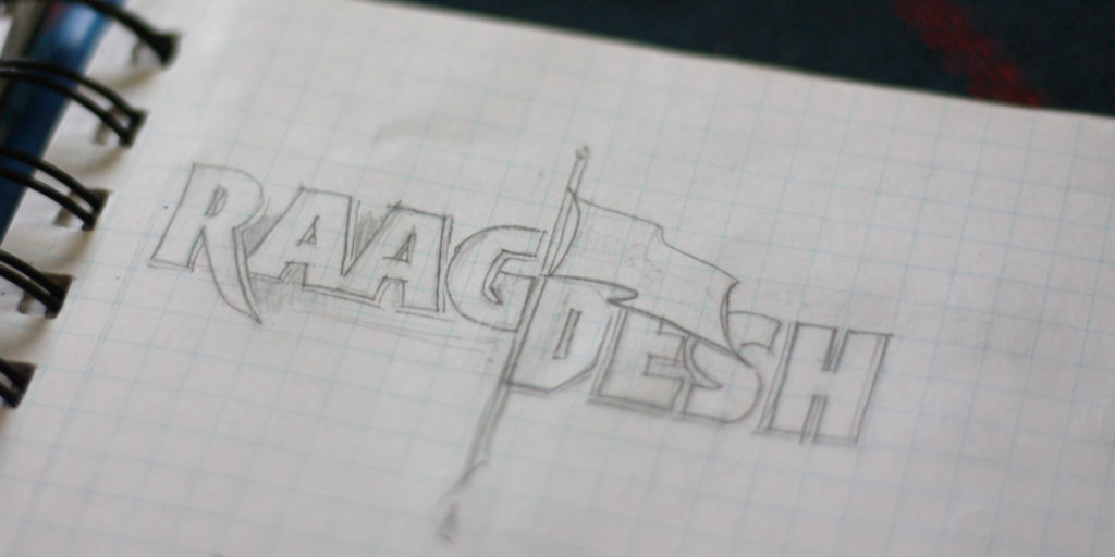 RaagDesh Bollywood Movie - Identity Design - Concept Drawing9