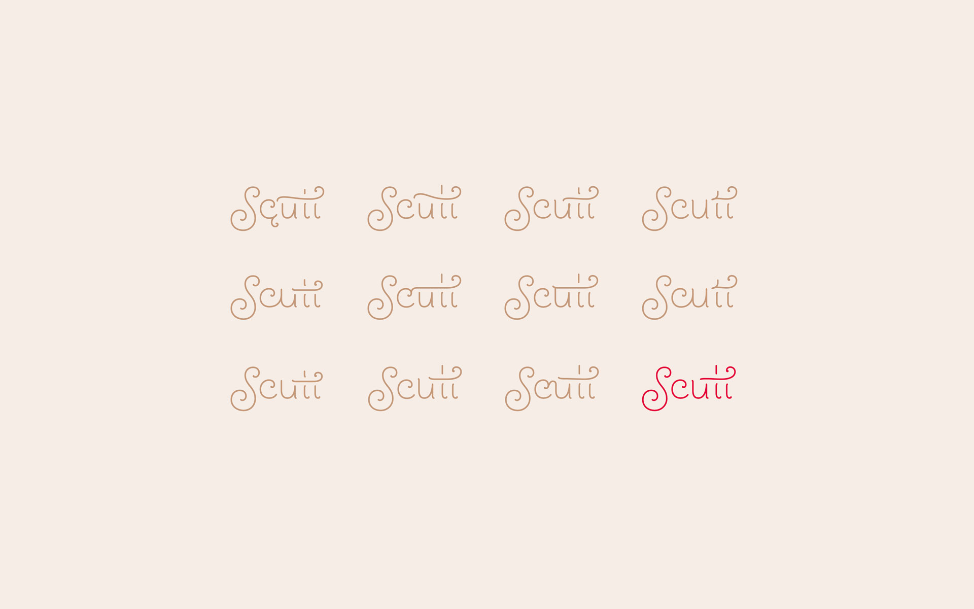 Scuti - Gourmet Desserts & Chocolates - Identity design process