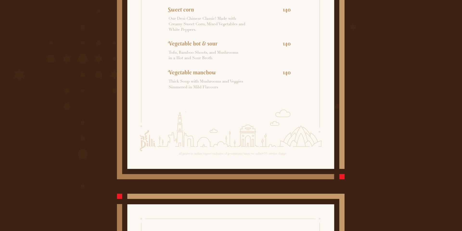 Nayi Dilli - Branding - Menu